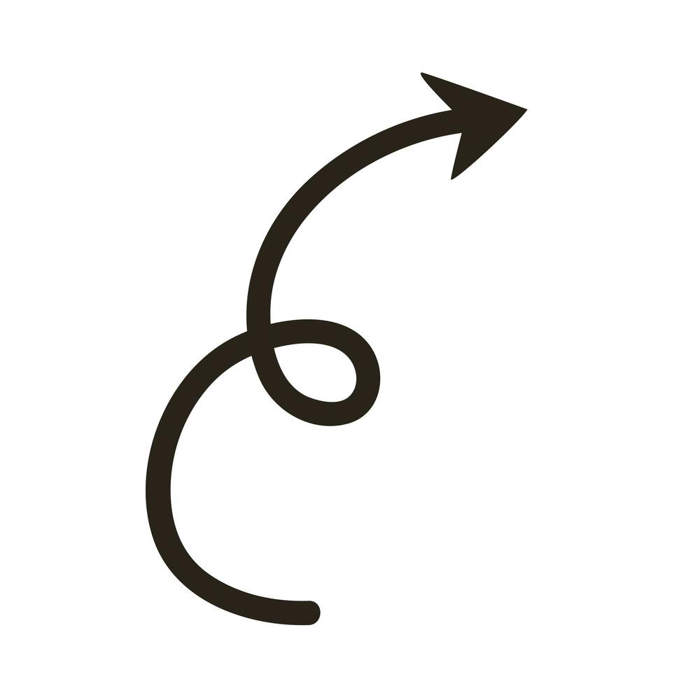 pijl in curve vector