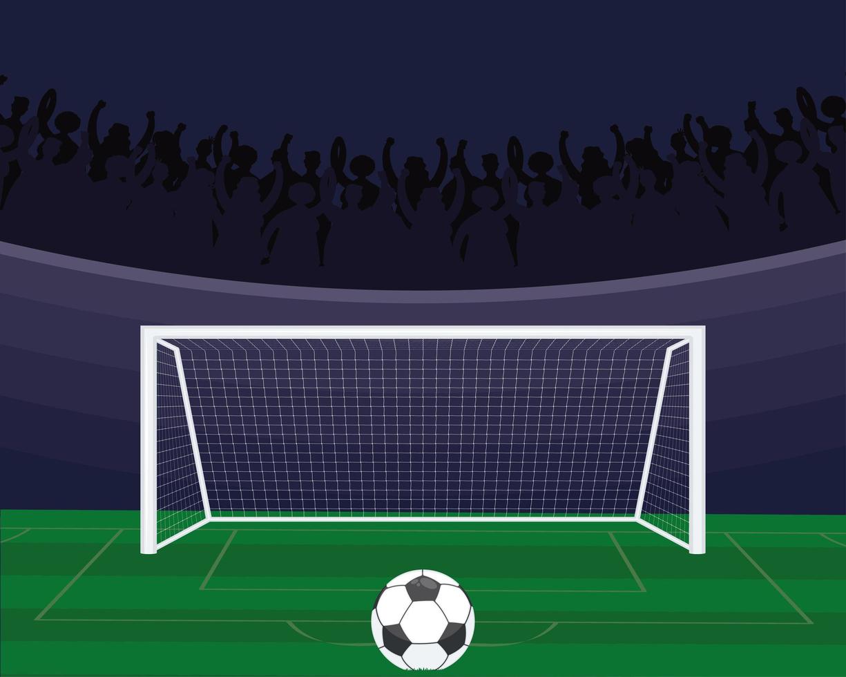 voetbal penalty scene vector