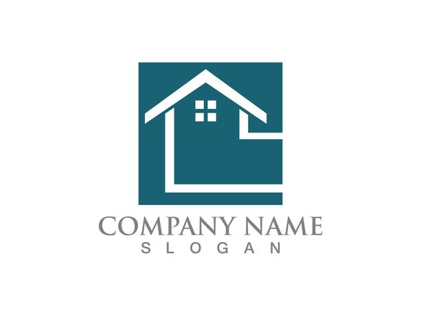 Simple House Home Real Estate-embleempictogrammen vector