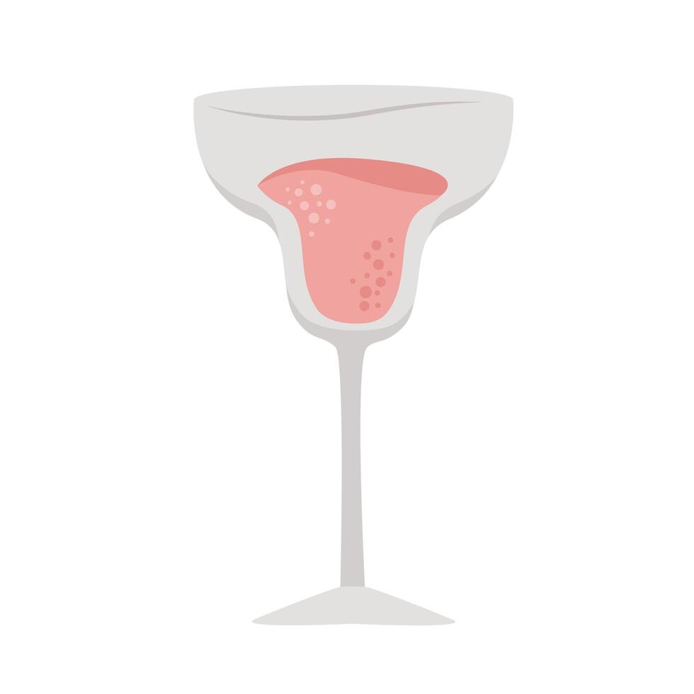 roze cocktailbeker vector