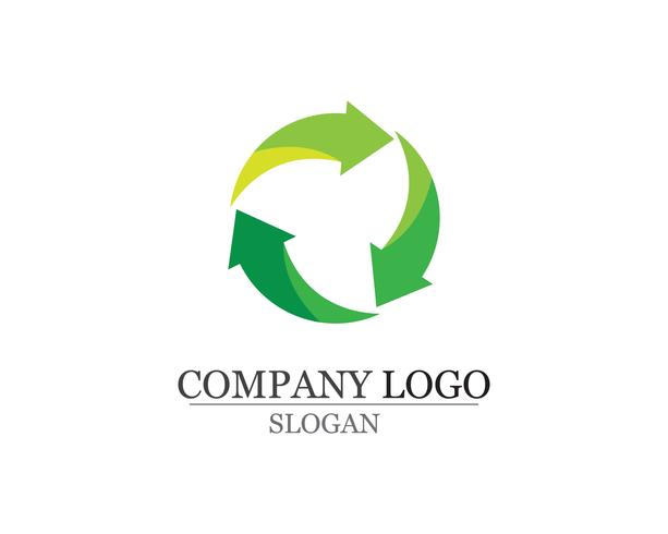 bladgroen natuur logo en symbool sjabloon Vector app