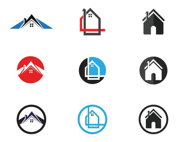 Home logo en symbolen sjabloon pictogrammen app vector