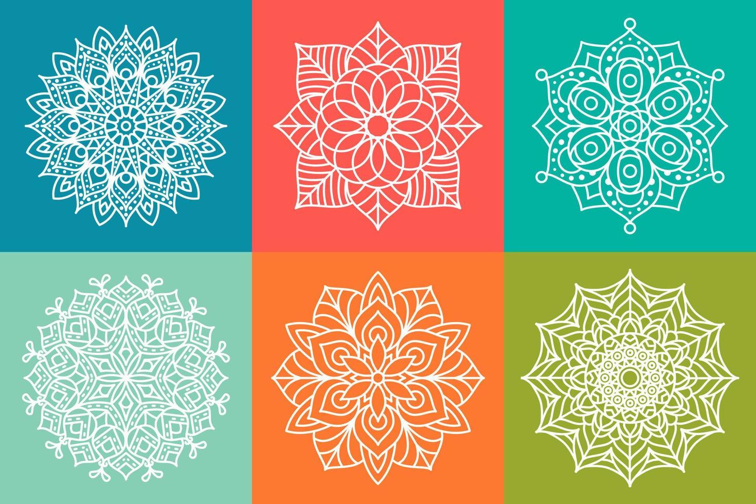 sier decoratieve mandala patroon design collectie vector