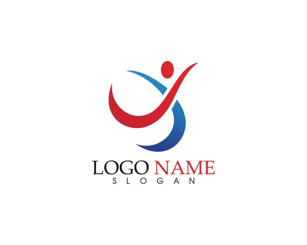 mensen zorg succes gezondheid leven logo sjabloon pictogrammen vector