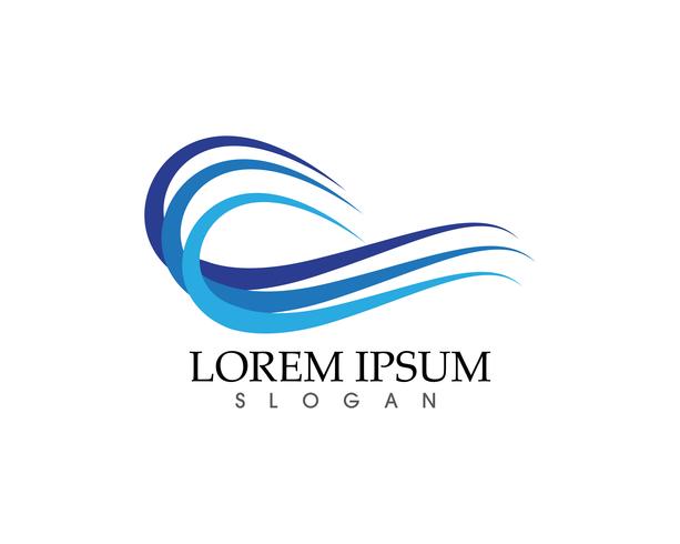 Golven strand logo en symbolen sjabloon pictogrammen app .. vector