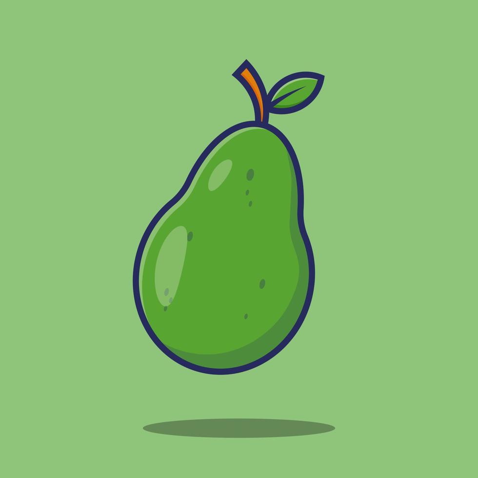 avocado fruit cartoon afbeelding met vulling en omtrek vector