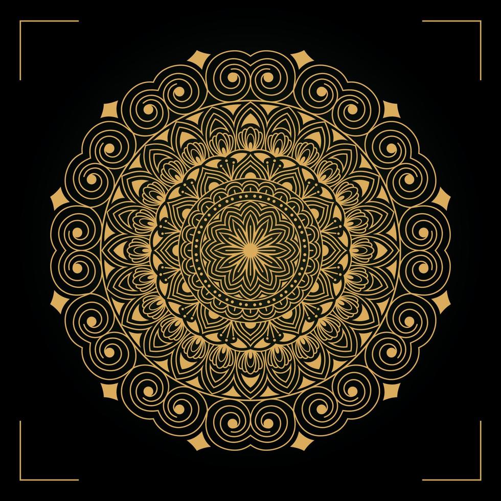 abstracte luxe mandala achtergrond sier met gouden arabesk patroon islamitische mandala vector