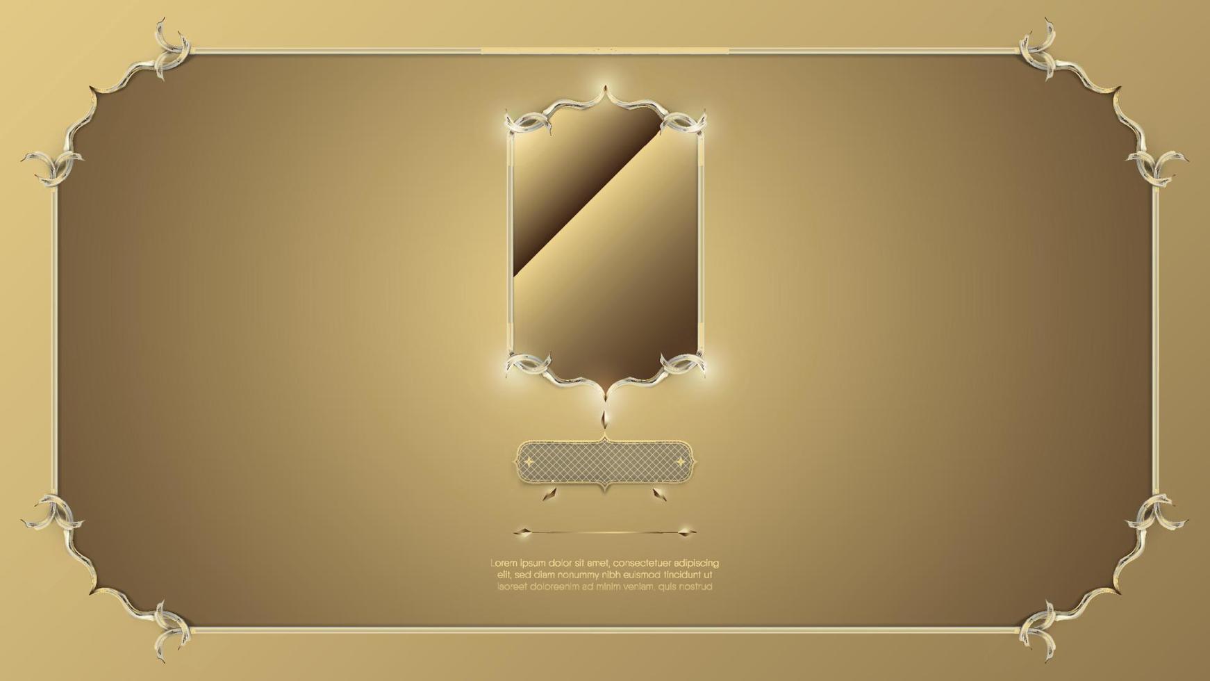 gouden koninklijke frame voor afbeelding premium vector