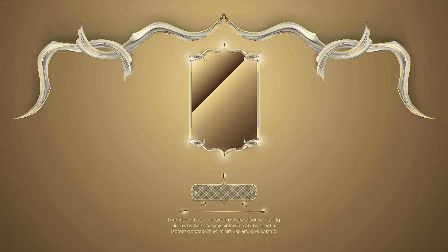 gouden koninklijke frame voor afbeelding premium vector