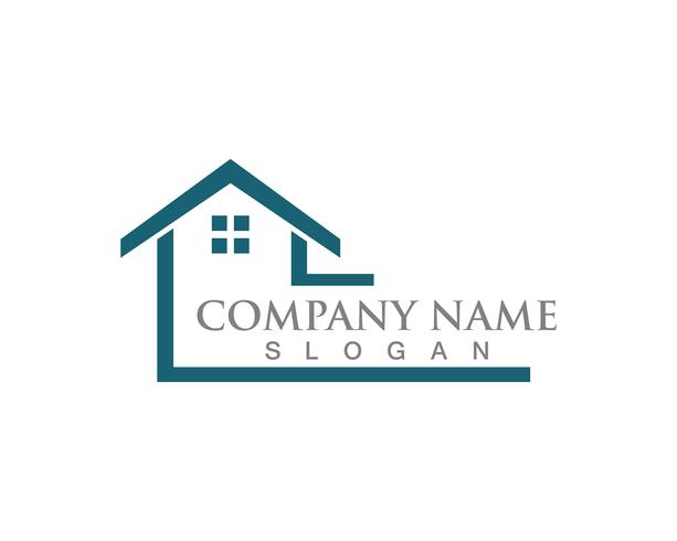 Simple House Home Real Estate-embleempictogrammen vector