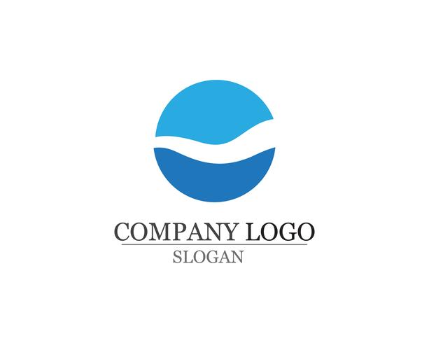 Golven strand logo en symbolen sjabloon pictogrammen app vector