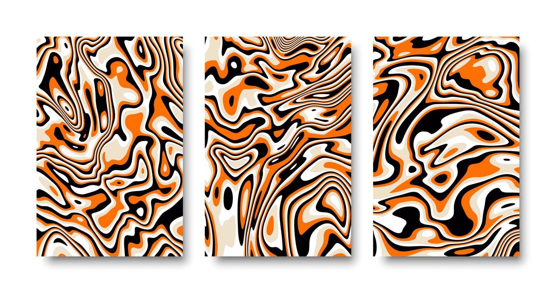 abstracte kleurrijke dekking achtergrond set vector