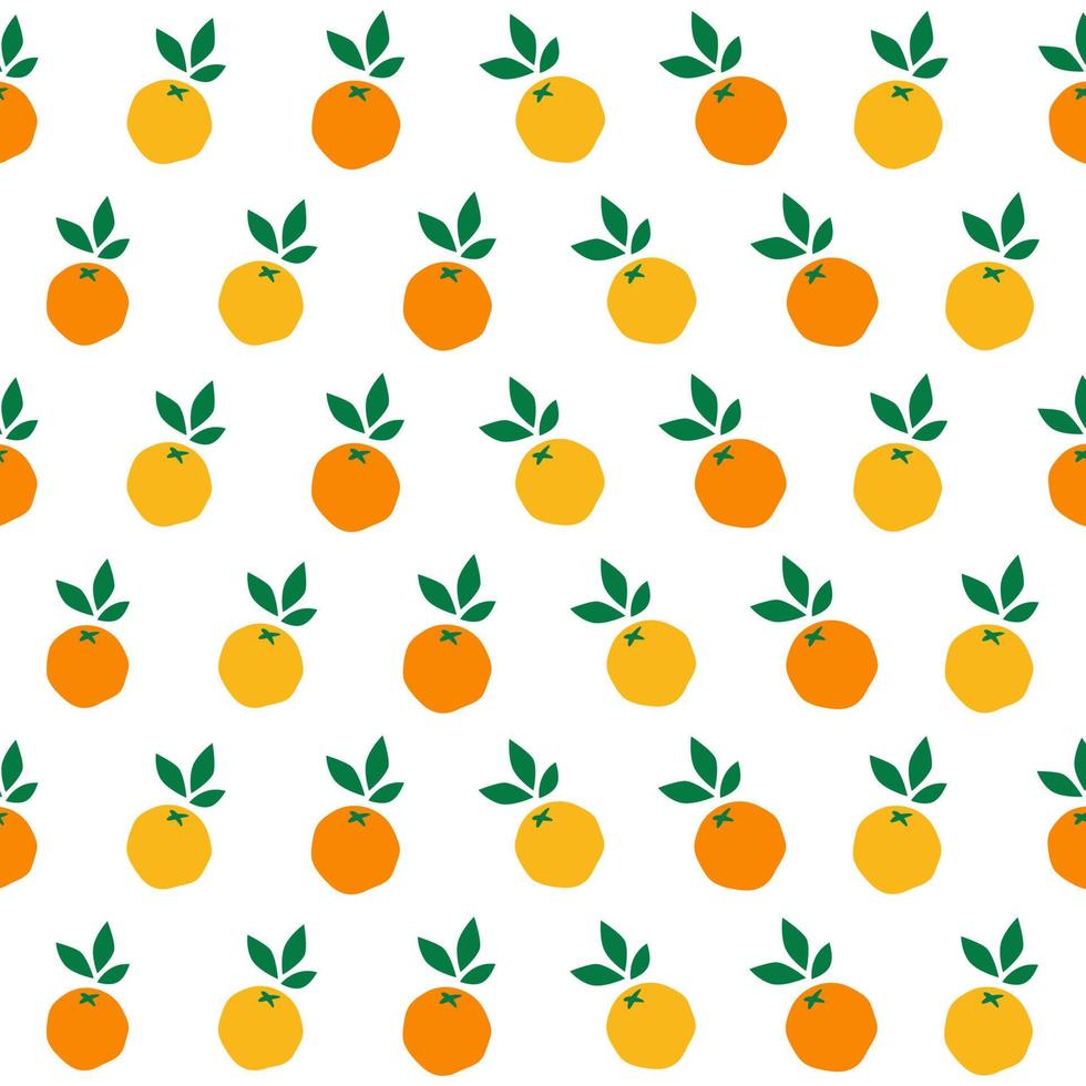 tropisch naadloos patroon met oranje fruit vector