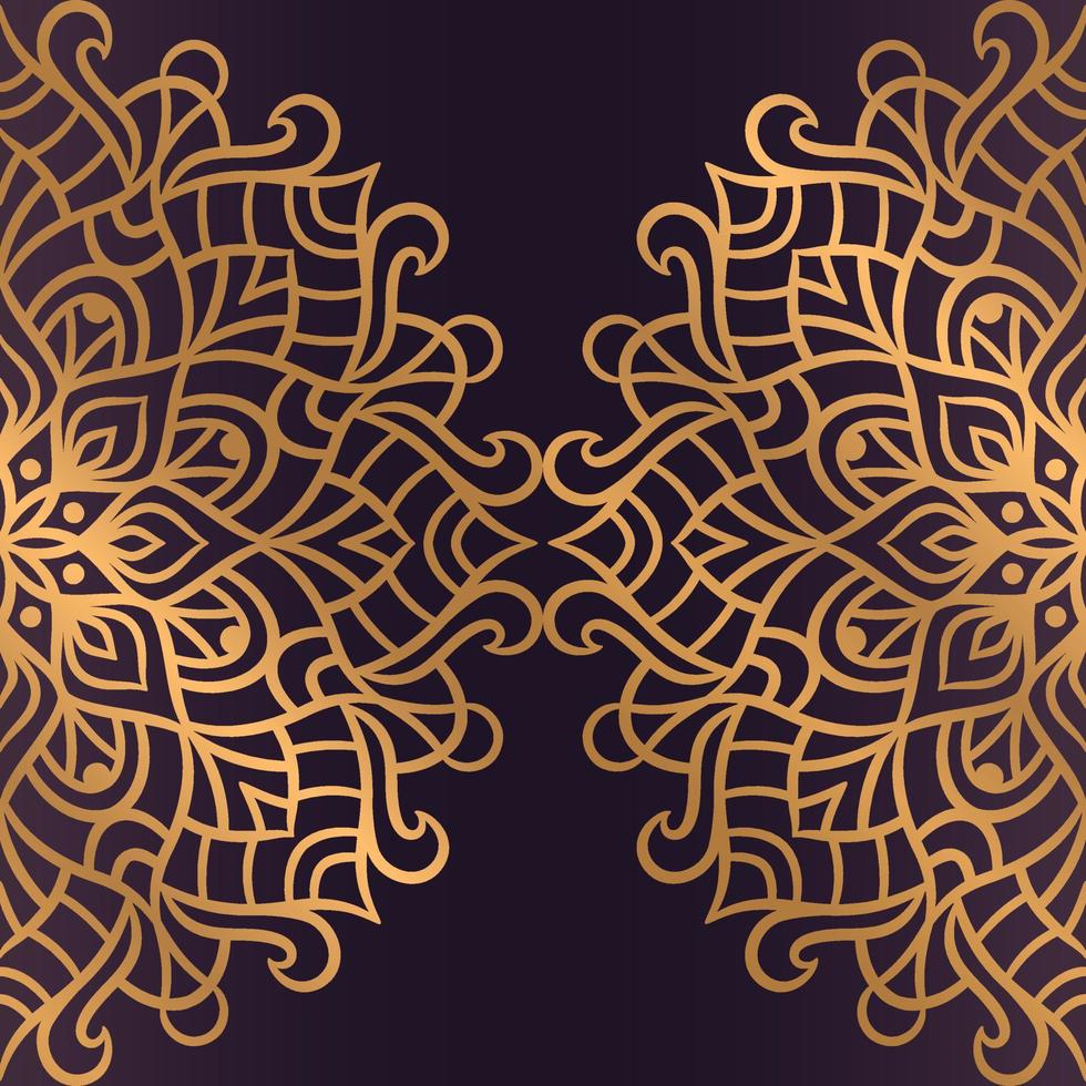 luxe mandala achtergrond met gouden arabesque vector