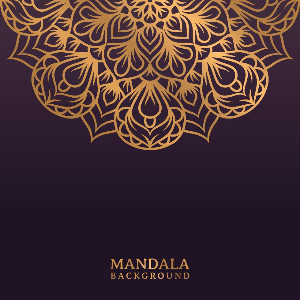 luxe mandala achtergrond met gouden arabesque vector