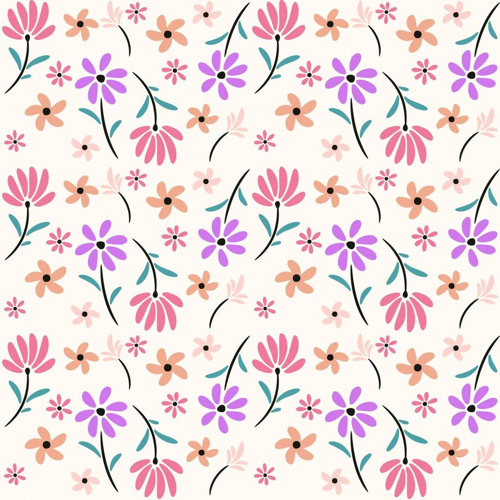 mooi abstract bloemen naadloos patroon vector