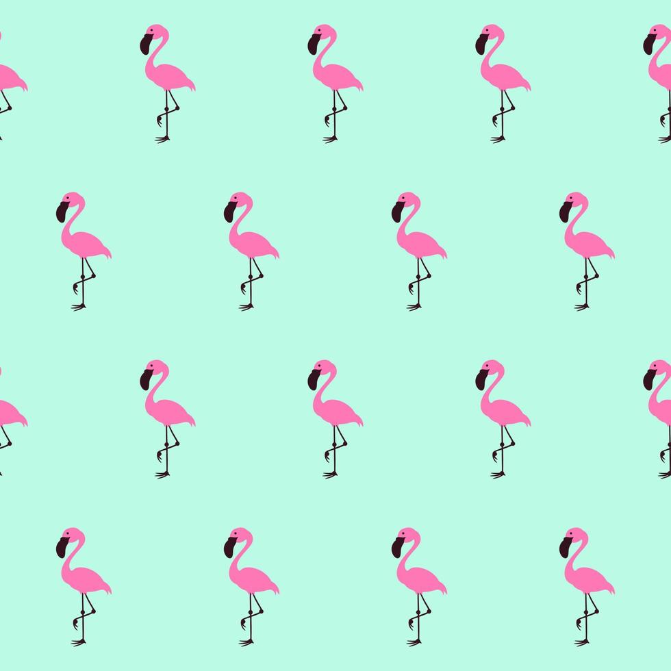 flamingo naadloze vector patroon achtergrond, roze flamingo vector achtergrondontwerp