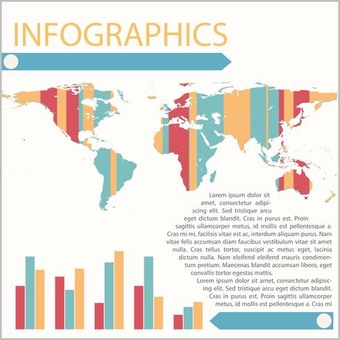 Infographics van een kaart vector