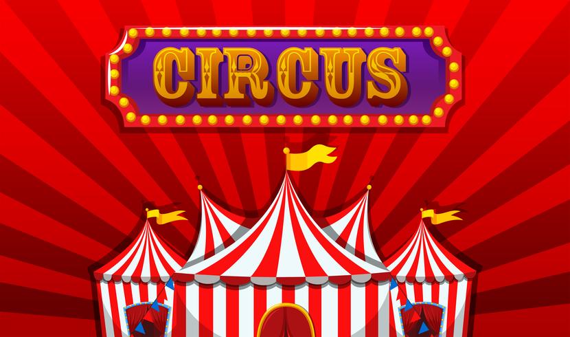Een fantasie circus banner vector