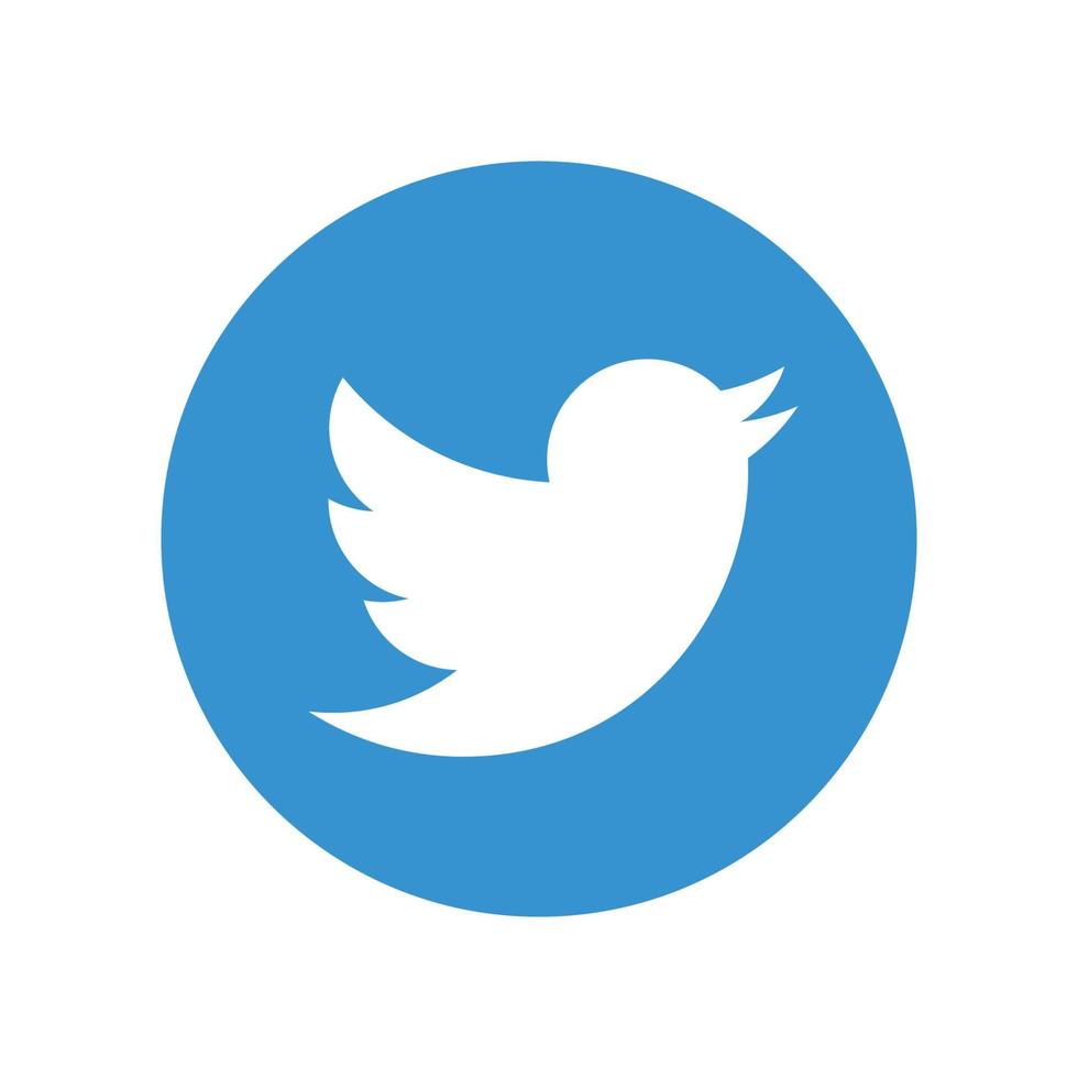 Twitter-logo op transparante achtergrond vector