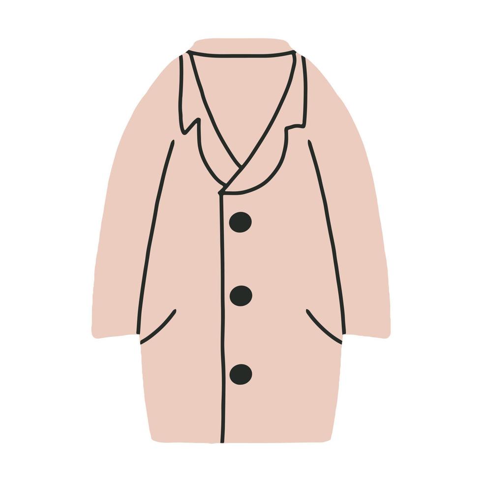 lente jas. herfst dames jas. dames bovenkleding. vectorillustratie in de hand getekende stijl. vector