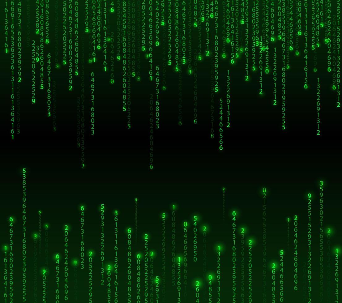 technologie binaire achtergrond. binair op groene achtergrond vector