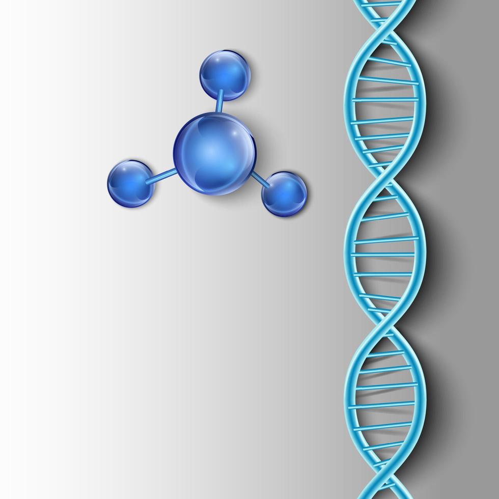 wetenschappelijke achtergrond met dna-thema en moleculaire.vector vector