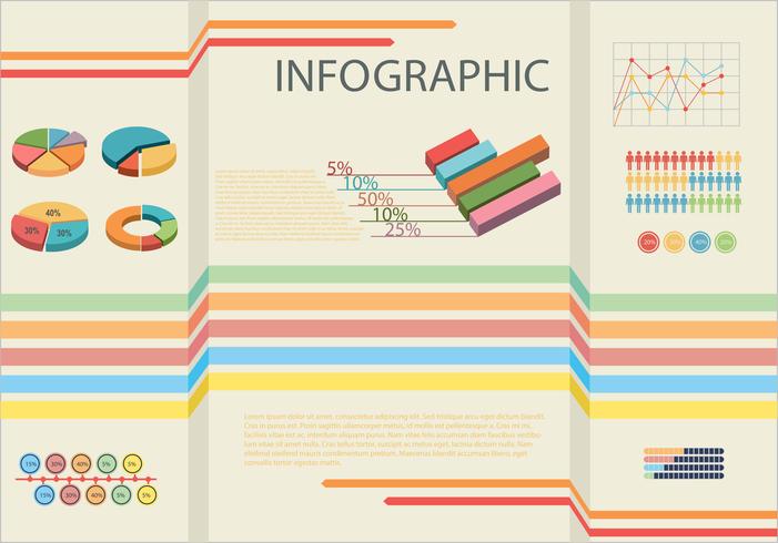 Infographic die de statistieken van mensen toont vector