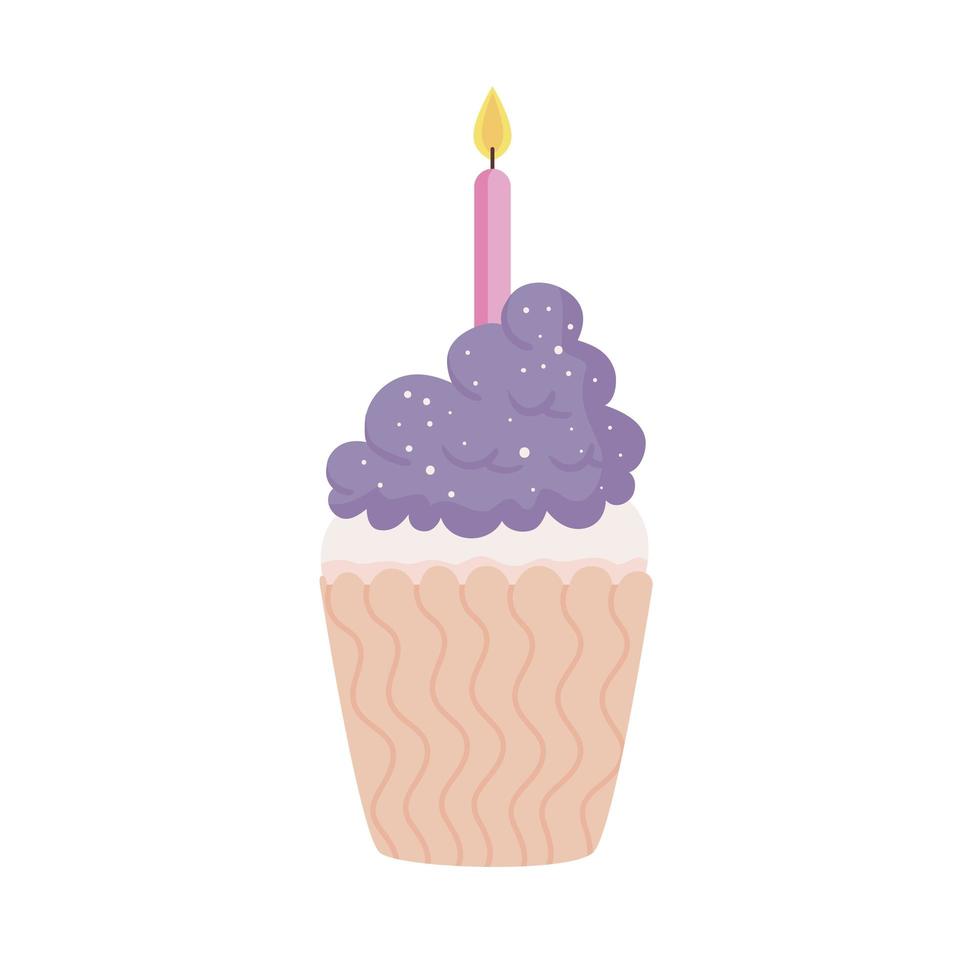 heerlijke verjaardag cupcake vector