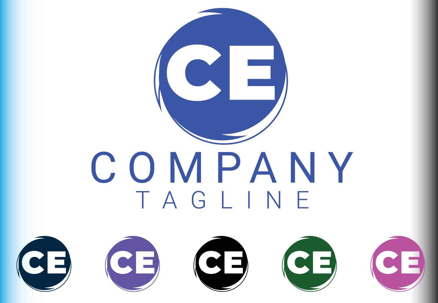 ce brief nieuw logo en pictogramontwerp vector