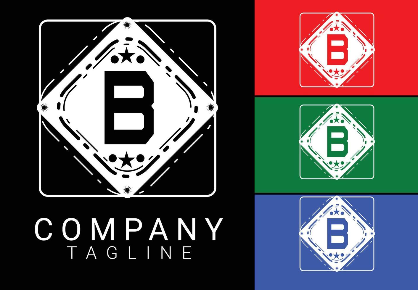 b letter nieuw logo en pictogramontwerp vector