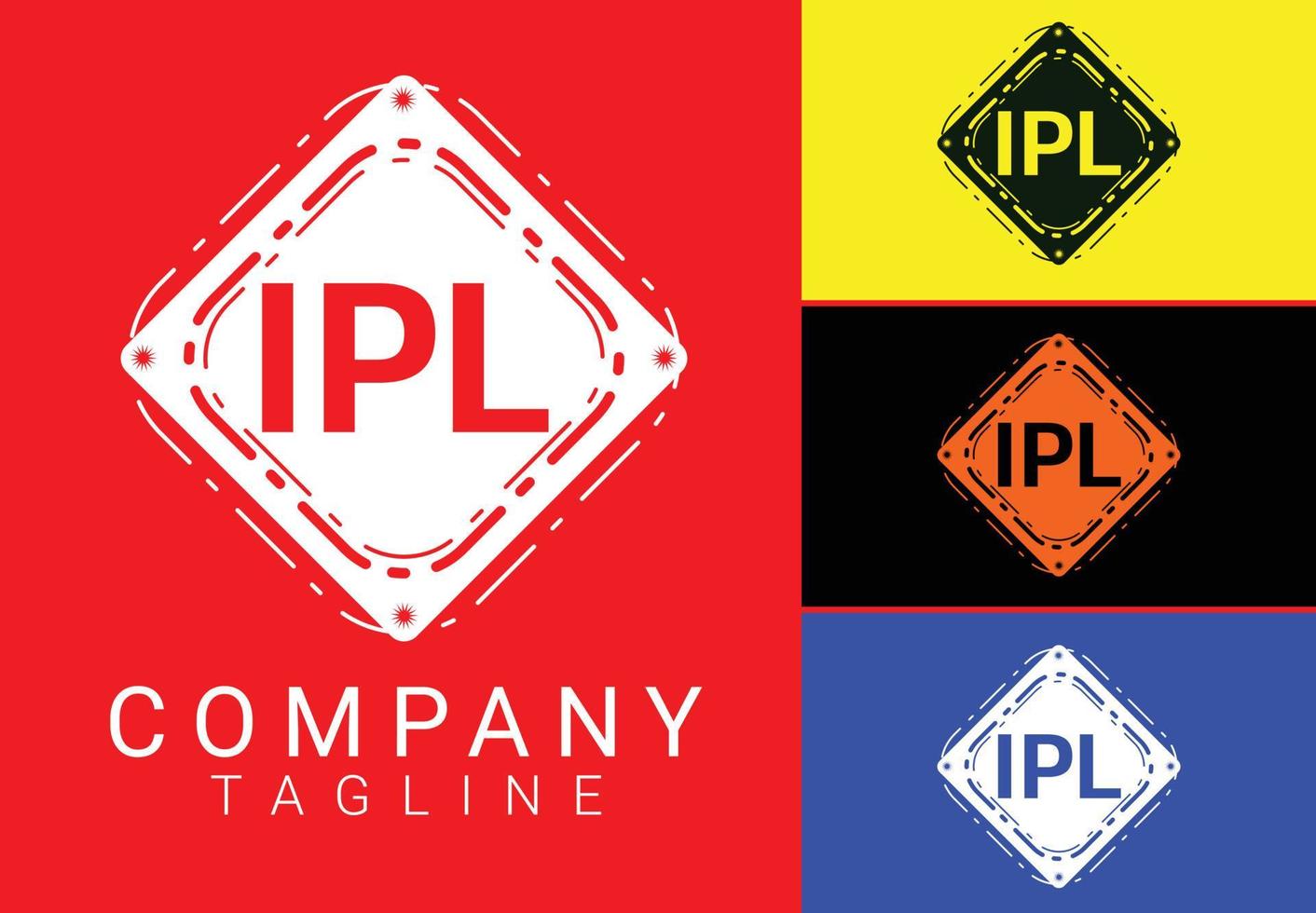 ipl brief nieuw logo en pictogramontwerp vector