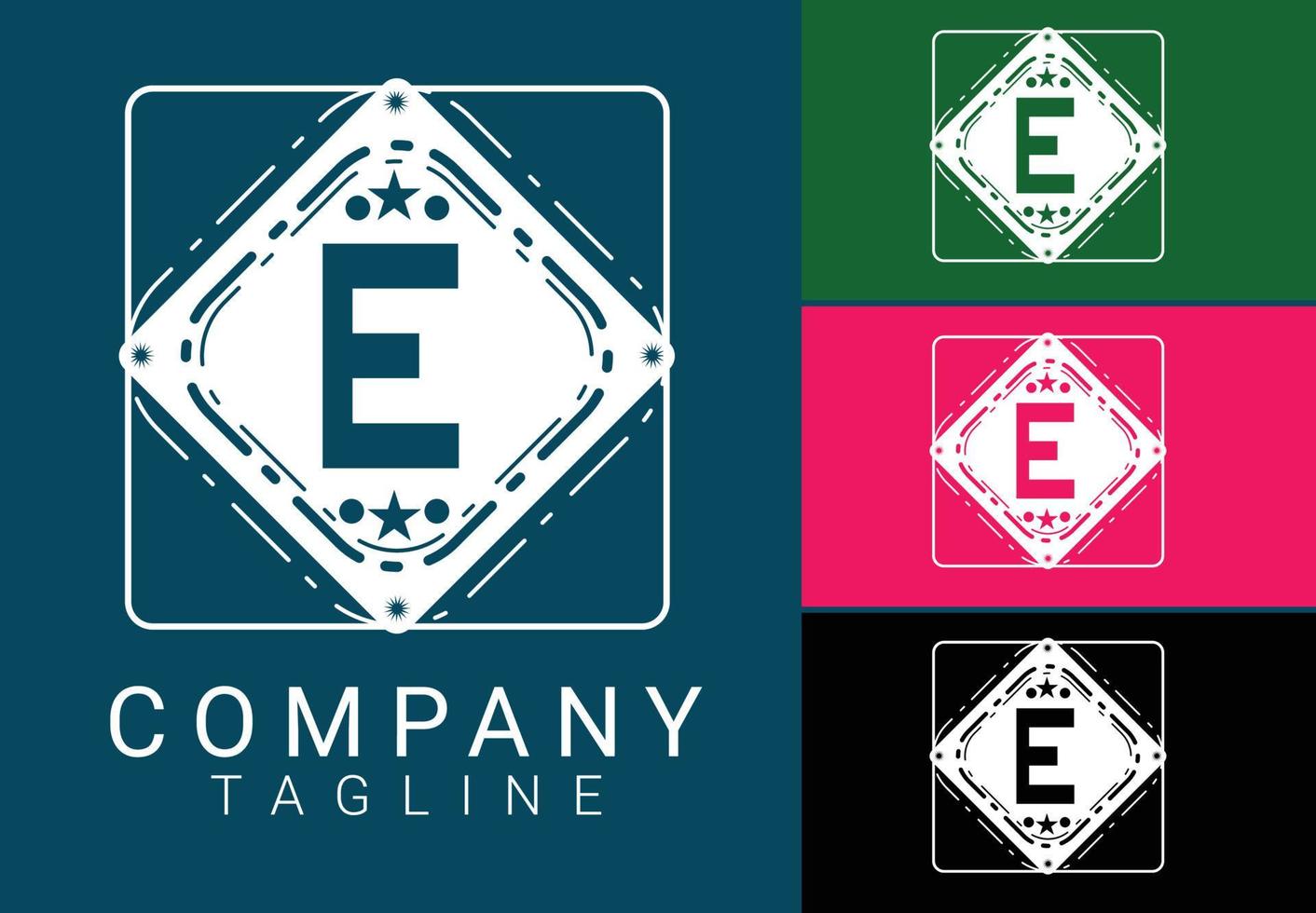 e letter nieuw logo en pictogramontwerp vector