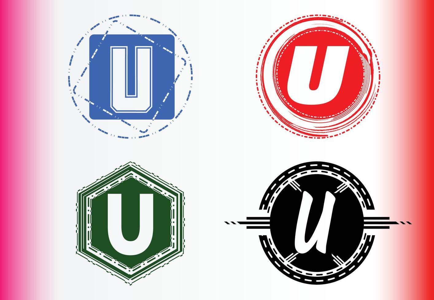 letteru-logo en pictogramontwerpsjabloonbundel vector