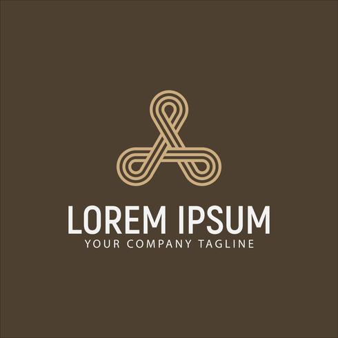 luxe moderne letter Een logo ontwerpsjabloon vector