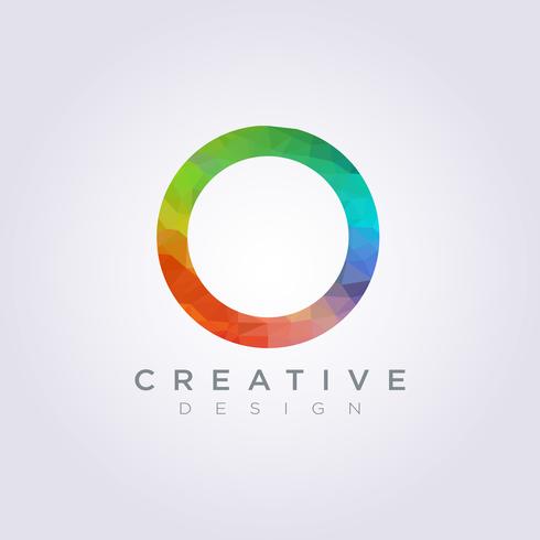 Cirkel Kleurrijke Regenboog Vector Illustratie Ontwerp Clipart Symbool Logo Sjabloon