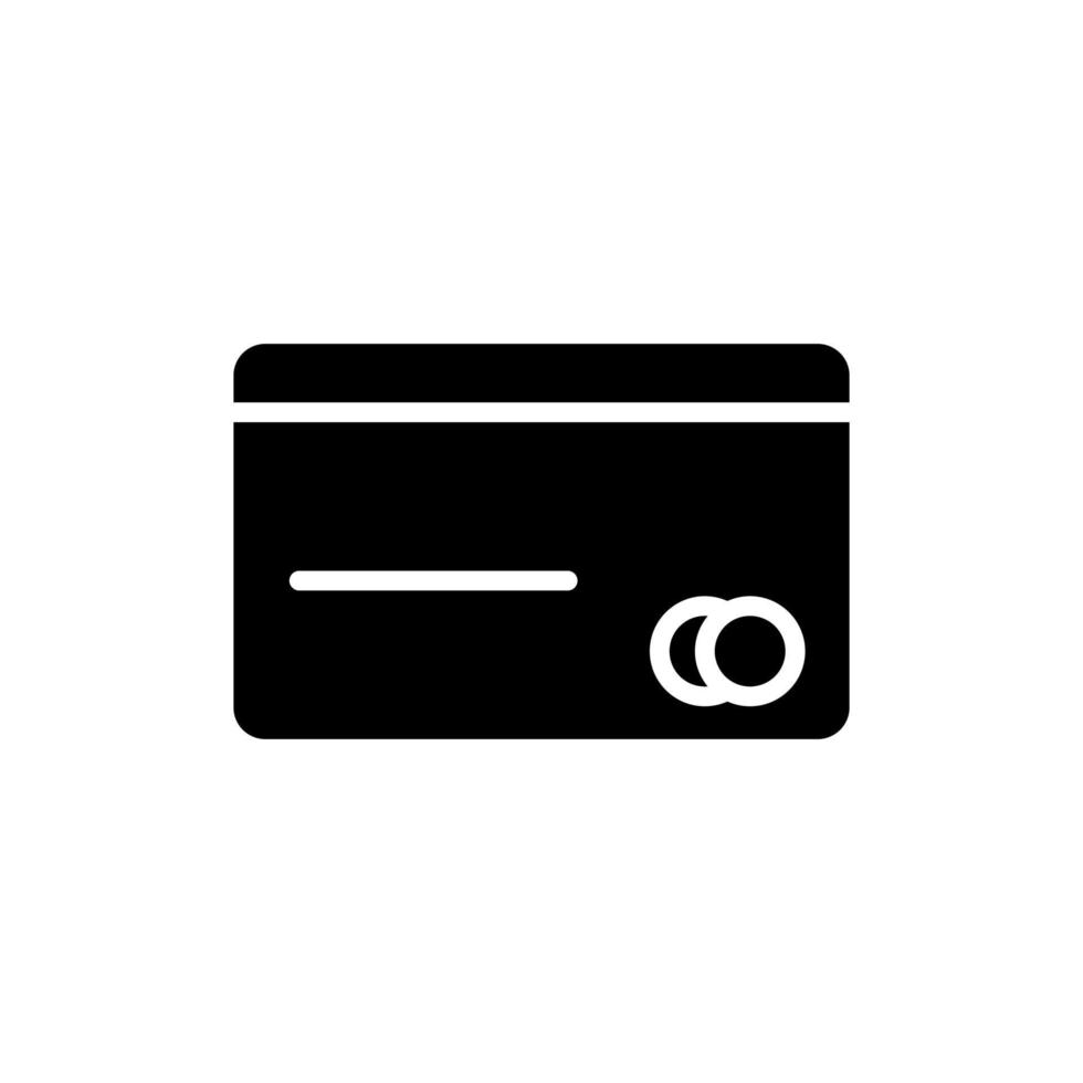 creditcard, betaling solide vector illustratie logo pictogrammalplaatje. geschikt voor vele doeleinden.