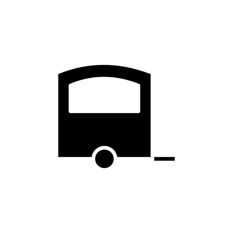 caravan, camper, reizen solide vector illustratie logo pictogrammalplaatje. geschikt voor vele doeleinden.