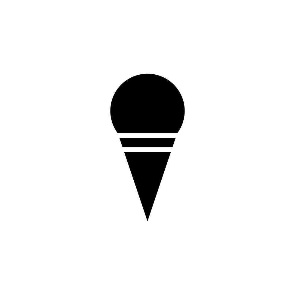 ijs, dessert, zoete solide vector illustratie logo pictogrammalplaatje. geschikt voor vele doeleinden.