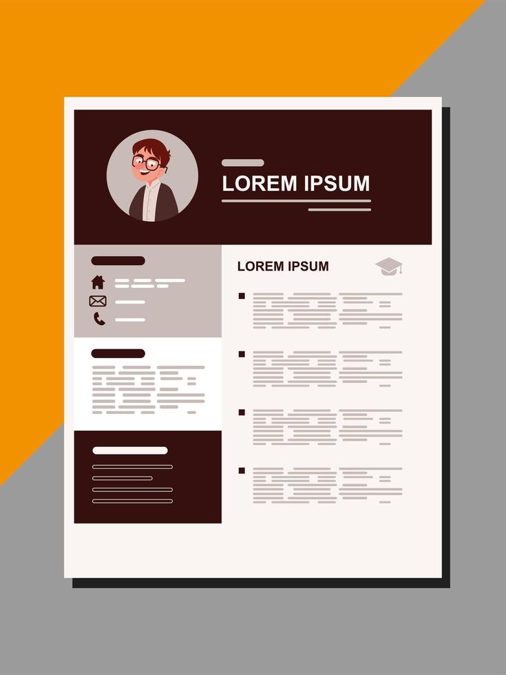 modern curriculum vitae vector