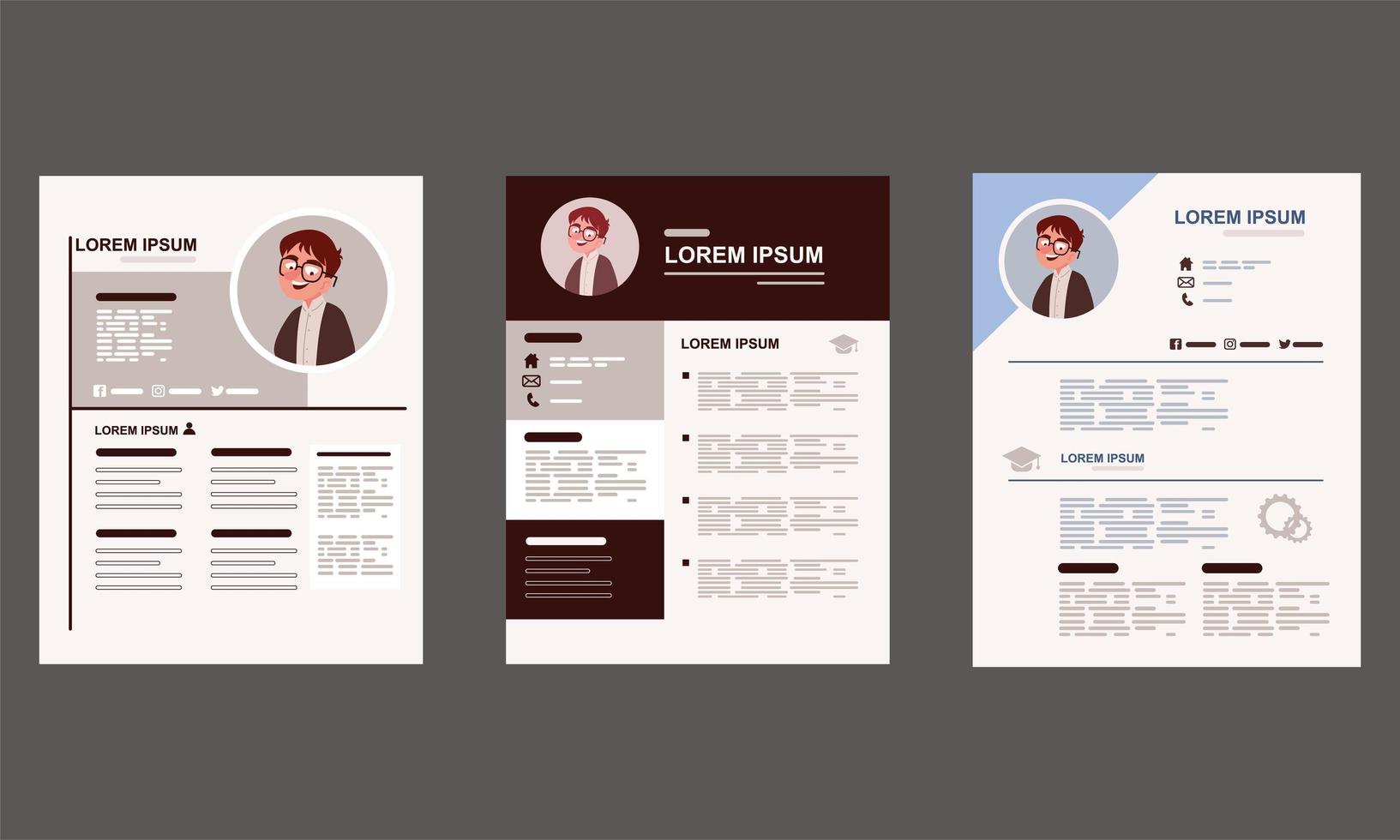 curriculum vitae-sjabloon vector