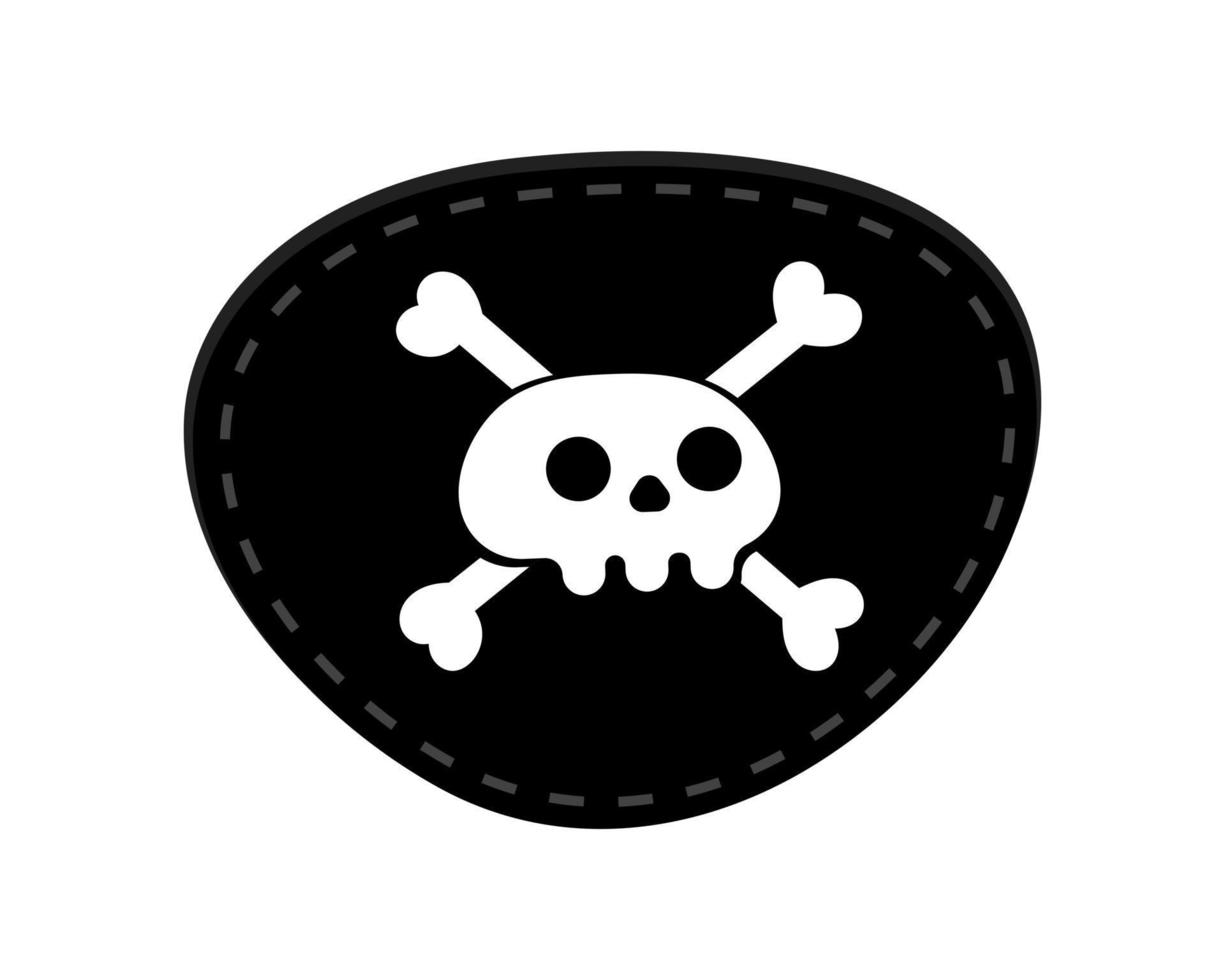 piraat ooglapje pictogram teken vlakke stijl ontwerp vectorillustratie geïsoleerd op een witte achtergrond. vector