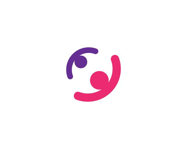 Adoptie en community care Logo sjabloon vector iconen