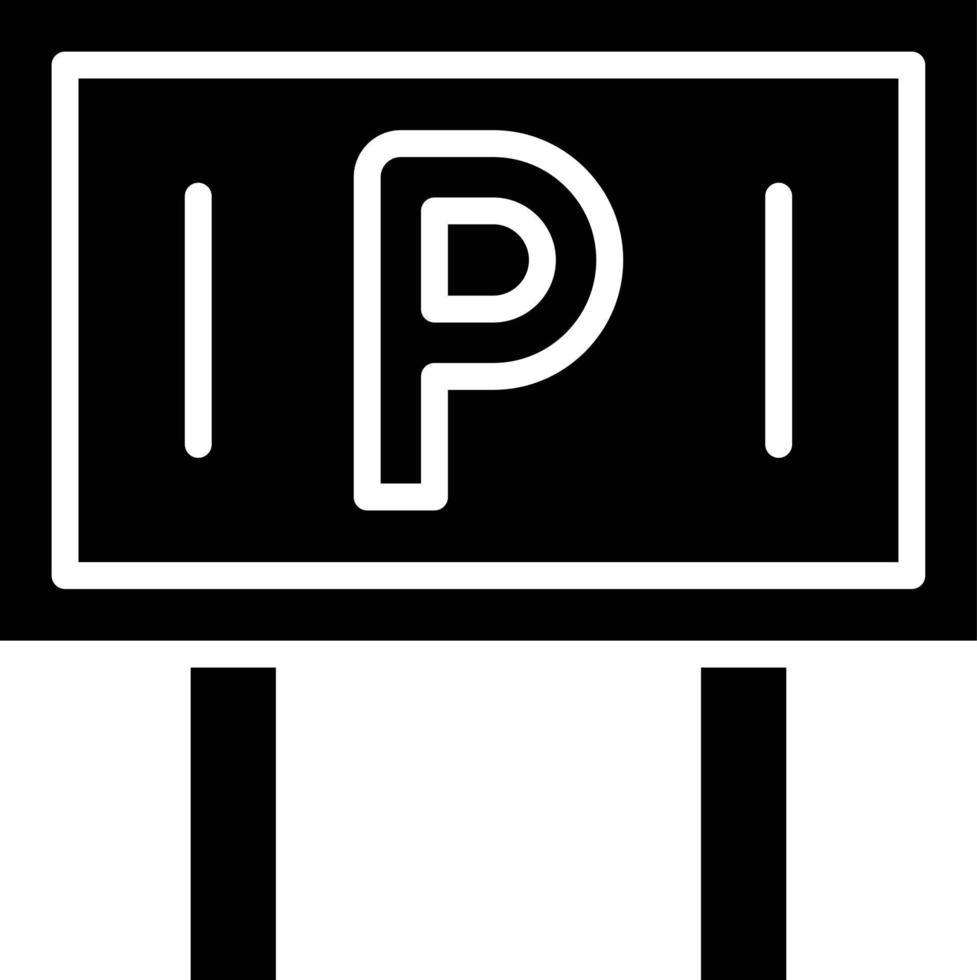 pictogramstijl parkeren vector