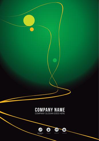 Donkere en groene Brochure Cover Concept sjabloon voor zakelijk doel vector