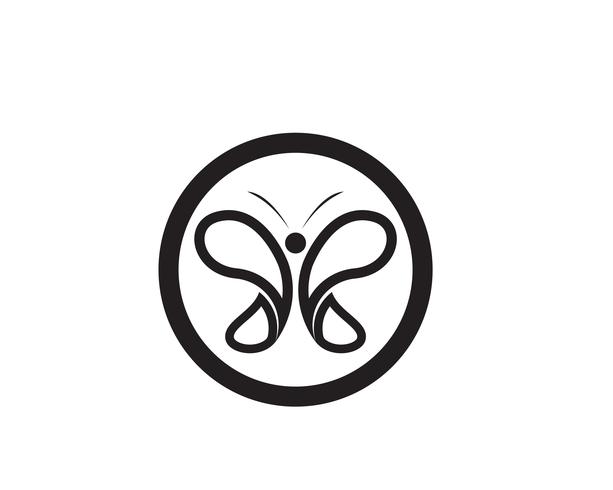 Vlinder conceptueel eenvoudig, kleurrijk pictogram. Logo. vector