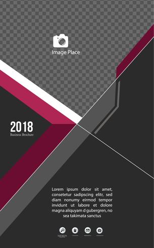 Donkere brochure Cover Concept vector