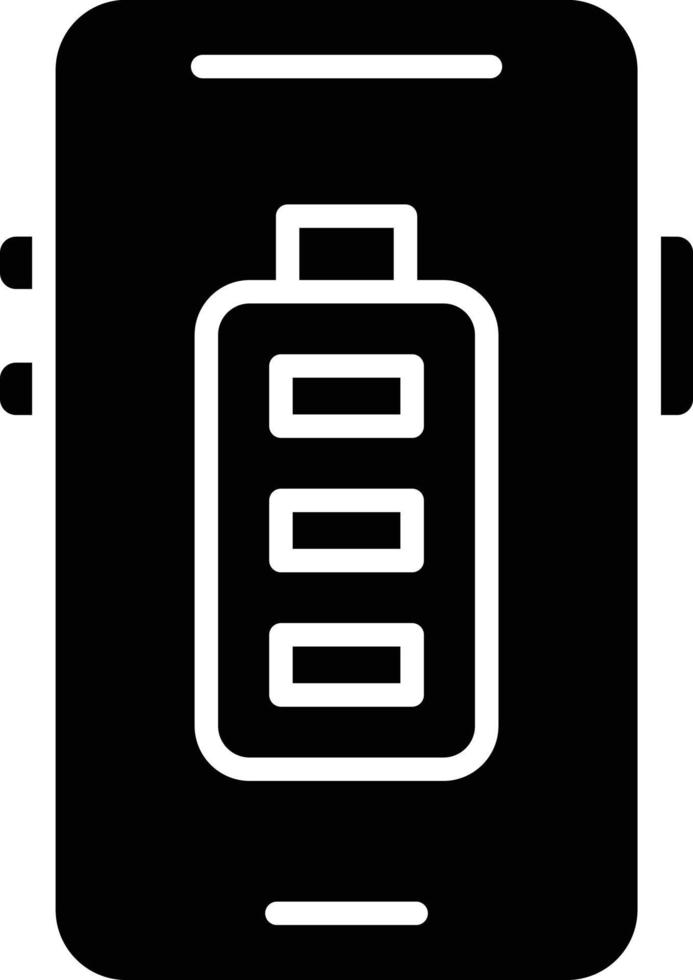 pictogramstijl mobiele batterij vector