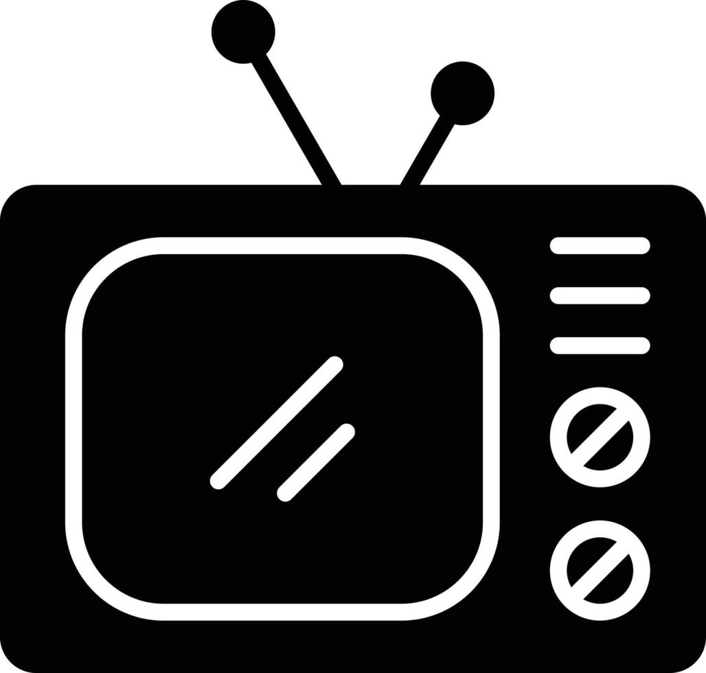 televisie pictogramstijl vector