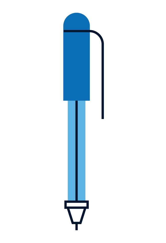 blauwe pen levering vector